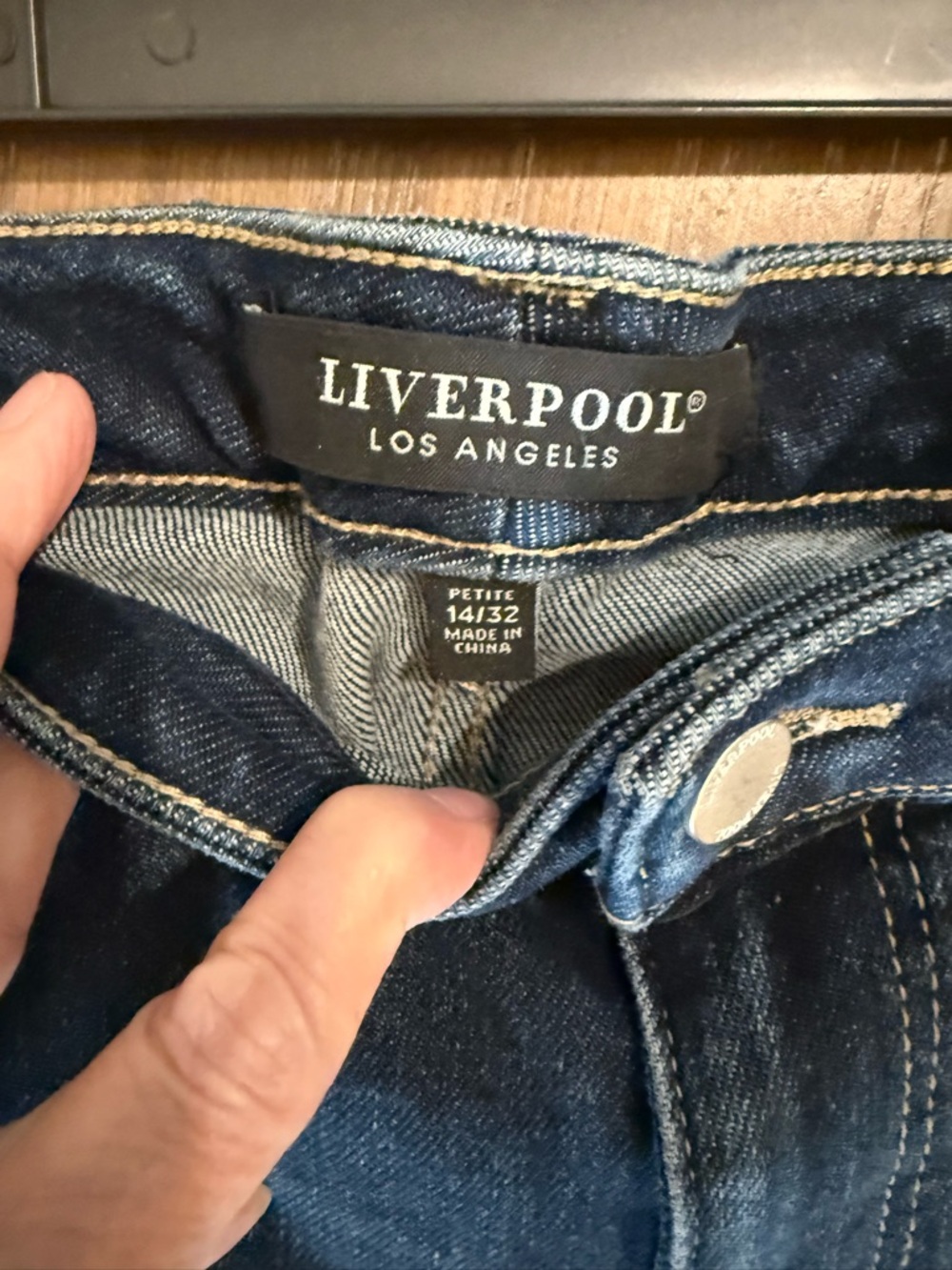 Liverpool Dark Blue Charlie Cropped Skinny Jeans with Cuffed Hem Soft - Picture 2 of 15